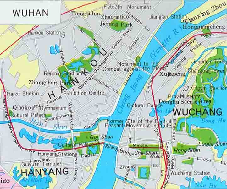 downtown map of wuhan